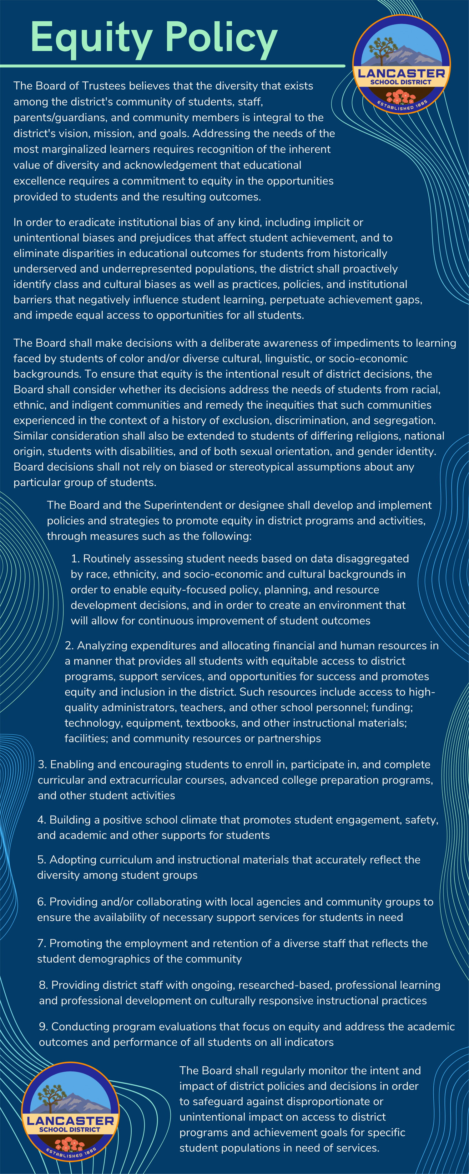 Equity Policy for Lancaster School District